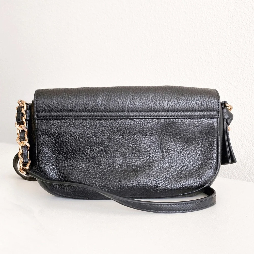 Black Leather Crossbody Bag - Picture 5 of 6